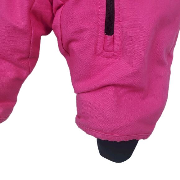 Carhartt Baby Girls Sz 6 Months One Piece Pink Insulated Outerwear Snowsuit - Picture 4 of 9